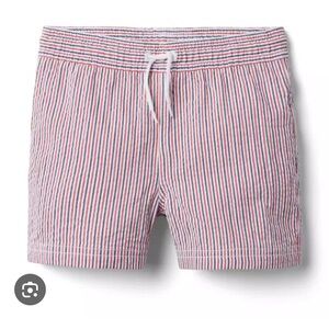 Janie and Jack patriotic striped seersucker swim trunks